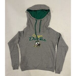 Oregon Ducks Gray‎ / Green Hoodie Women's Size S Colosseum Front Pocket